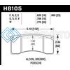 HAWK PERFORMANCE HB105G.775 BREMBO/ALCON DTC-60 RACE BRAKE PAD SETS