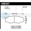 HAWK PERFORMANCE HB107U.620 CP2361/CP3228/CP5104/CP5144 AP RACING DTC-70 BRAKE PADS