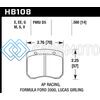 HAWK PERFORMANCE HB108E.560 AP RACING 14MM BLUE 9012 RACE BRAKE PADS
