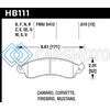 HAWK PERFORMANCE HB111F.610 94-04 MUSTANG COBRA / 88-95 CORVETTE 5.7L / 88-92 CAMARO W/ HVY DUTY BRAKES FRONT HPS STREET BR