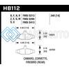 HAWK PERFORMANCE HB112U.540 85-97 CHEVROLET CAMARO W/REAR DISC BRAKES/84-96 CHEVROLET CORVETTE DTC-70 RACE REAR BRAKE PADS