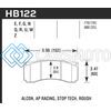 HAWK PERFORMANCE HB122Q.710 DTC-80 AP RACING ALCON RACE BRAKE PADS