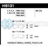 HAWK PERFORMANCE HB131M.595 79-84 CHEVROLET C20/C30/G30/K20 BLACK RACE FRONT BRAKE PADS