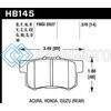 HAWK PERFORMANCE HB145F.570 06+ CIVIC SI HPS STREET REAR  BRAKE PADS