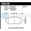 HAWK PERFORMANCE HB148V.560 90-93 MAZDA MIATA DTC-50 RACE FRONT BRAKE PADS