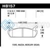 HAWK PERFORMANCE HB157E.484 89-93 MIATA BLUE 9012 RACE REAR BRAKE PADS D458