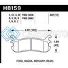 HAWK PERFORMANCE HB159V.492 94-05 MAZDA MIATA / 95-98 MAZDA PROTEGE (W/ REAR DISC BRAKES) DTC-50 RACE REAR BRAKE PADS
