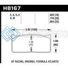 HAWK PERFORMANCE HB167G.778 AP RACING  DTC-60 RACE BRAKE PADS
