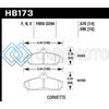 HAWK PERFORMANCE HB173F.570 84-87 CHEVY CORVETTE 5.7 HPS STREET FRONT BRAKE PADS