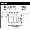 HAWK PERFORMANCE HB180E.560 03-06 EVO / 04-09 STI / 03-07 350Z TRACK BLUE 9012 RACE REAR PADS