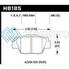 HAWK PERFORMANCE HB185F.590 HPS STREET BRAKE PADS