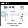 HAWK PERFORMANCE HB193F.670 09-11 NISSAN GT-R HPS STREET REAR BRAKE PADS