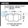 HAWK PERFORMANCE HB195U.640 87-91 BMW 325I DTC-70 FRONT RACE BRAKE PADS