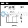 HAWK PERFORMANCE HB198B.685 83-91 PORSCHE 944 HPS 5.0 REAR BRAKE PADS