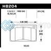 HAWK PERFORMANCE HB204W.615 90-93 VOLVO 240 DTC-30 FRONT RACE PADS