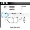 HAWK PERFORMANCE HB227E.630 BMW 3/5/7 SERIES / M3 / Z3 / Z4  RACE BLUE 9012 REAR BRAKE PADS