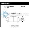 HAWK PERFORMANCE HB245E.631 94-01 ACURA INTEGRA (EXCL TYPE R)  BLUE 9012 RACE FRONT BRAKE PADS