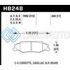 HAWK PERFORMANCE HB248G.650 04-09 CADILLAC XLR / 97-11 CHEVROLET CORVETTE DTC-60 RACE REAR BRAKE PADS