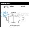 HAWK PERFORMANCE HB289G.610 97-08 PORSCHE BOXSTER DTC-60 COMPOUND FRONT BRAKE PADS