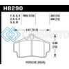 HAWK PERFORMANCE HB290E.583 98-10 PORSCHE 911 / 06-12 PORSCHE CAYMAN S BLUE 9012 RACE REAR BRAKE PADS