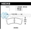 HAWK PERFORMANCE HB348U1.14 BREMBO DISC DTC-70 W/ 1.140IN THICKNESS RACE BRAKE PADS