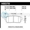 HAWK PERFORMANCE HB378F.565 03-07 RX8 HPS STREET REAR BRAKE PADS (D1008)