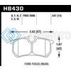 HAWK PERFORMANCE HB430F.547 HPS STREET BRAKE PADS