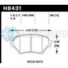 HAWK PERFORMANCE HB431E.606 01-05 MIATA W/ SPORT SUSPENSION BLUE 9012 FRONT BRAKE PADS D890