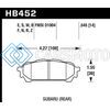HAWK PERFORMANCE HB452F.545 03-05 WRX D1004 HPS STREET REAR BRAKE PADS
