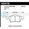 HAWK PERFORMANCE HB478G.605 13-14 FORD FOCUS ST / MAZDA/ VOLVO DTC-60 RACE REAR BRAKE PADS