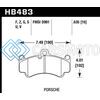 HAWK PERFORMANCE HB483Q.635 DTC-80 01-13 PORSCHE 911 (996/997) FRONT RACE BRAKE PADS