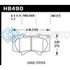 HAWK PERFORMANCE HB490Y.665 10 LEXUS GX460 / 03-09 LEXUS GX470 / 04-10 4RUNNER 4.0L/4.7L / 07-10 FJ CRUISER 4.0L / 03-07 SE