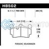 HAWK PERFORMANCE HB502F.606 PORSCHE / VOLKSWAGEN HPS STREET REAR BRAKE PADS
