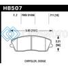 HAWK PERFORMANCE HB507F.711 09-10 DODGE CHALLENGER SE/06-10 CHARGER SE/05-10 CHRYSLER 300 HPS STREET FRONT BRAKE PADS