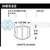 HAWK PERFORMANCE HB532F.570 06-10 CHEVY CORVETTE (OEM PAD DESIGN) REAR HPS SREET BRAKE PADS