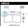 HAWK PERFORMANCE HB542W.490 WILWOOD 7816 12MM CALIPER DTC-30 REAR RACE PADS