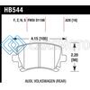 HAWK PERFORMANCE HB544N.628 06 AUDI A6 QUATTRO AVANT / 06-09 A6 QUATTRO  HP+ REAR BRAKE PADS