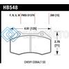 HAWK PERFORMANCE HB548B.510 08-10 CHEVROLET COBALT / HHR HPS 5.0 FRONT BRAKE PADS
