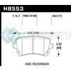 HAWK PERFORMANCE HB553F.652 06-07 AUDI A6 QUATTRO / 03-04 RS6 / 04-08 S4 HPS STREET REAR BRAKE PADS