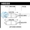 HAWK PERFORMANCE HB558Y.710 06-10 JEEP COMMANDER / 05-10 GRAND CHEROKEE FRONT LTS STREET BRAKE PADS