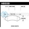 HAWK PERFORMANCE HB559P.695 06-16 DODGE RAM 1500 / 06-10 MITSUBISHI RAIDER SUPER DUTY FRONT BRAKE PADS
