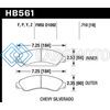 HAWK PERFORMANCE HB561P.710 07-08 ESCALADE 6.2 / 07-08 AVALANCHE SUPER DUTY FRONT BRAKE PADS