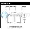 HAWK PERFORMANCE HB563F.656 06-07 DODGE MAGNUM SRT8 / 06-09 CHALLENGER SRT8 / 05-07/09 CHRYSLER 300 C SRT8 HPS STREET FRONT