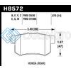 HAWK PERFORMANCE HB572F.570 07-08 ACURA TL TYPE S / 99-08 ACURA TL 3.2L HPS STREET REAR BRAKE PADS