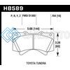 HAWK PERFORMANCE HB589P.704 08-10 TOYOTA LAND CRUISER / 07-10 TUNDRA SUPER DUTY STREET FRONT BRAKE PADS
