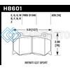 HAWK PERFORMANCE HB601U.626 10-11 INFINITI FX50 / 09-10 G37 / 09-10 NISSAN 370Z DTC-70 RACE FRONT BRAKE PADS
