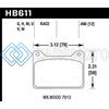 HAWK PERFORMANCE HB611W.490 WILWOOD 7912 DTC-30 RACE BRAKE PADS