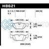HAWK PERFORMANCE HB621F.638 08-11 BMW 128I / 10 BMW 323I / 07-11 BMW 328I / 07-11 BMW 328XI HPS STREET REAR BRAKE PADS