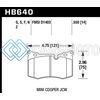 HAWK PERFORMANCE HB640G.550 09-15 MINI COOPER JOHN COOPER WORKS DTC-60 RACE FRONT BRAKE PADS
