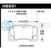 HAWK PERFORMANCE HB651Z.624 07-08 PORSCHE 911 TURBO/911 GT3/911 GT3 CUP REAR CERAMIC STREET BRAKE PADS